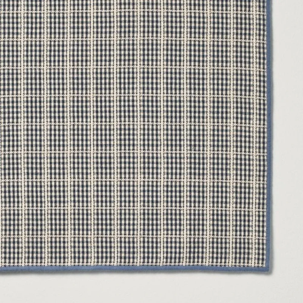 4pk Jute-Cotton Placemats, Navy Plaid - Hearth & Hand Magnolia, Target